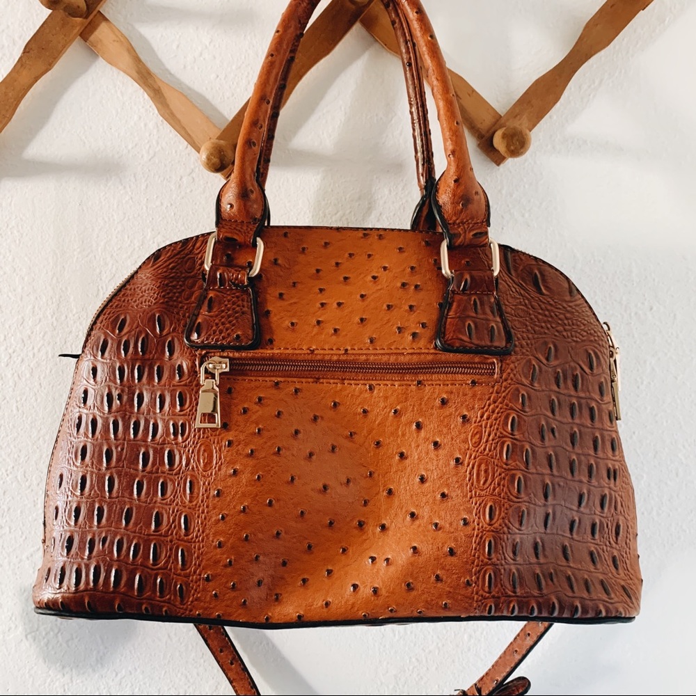 Alligator Print Brown Purse